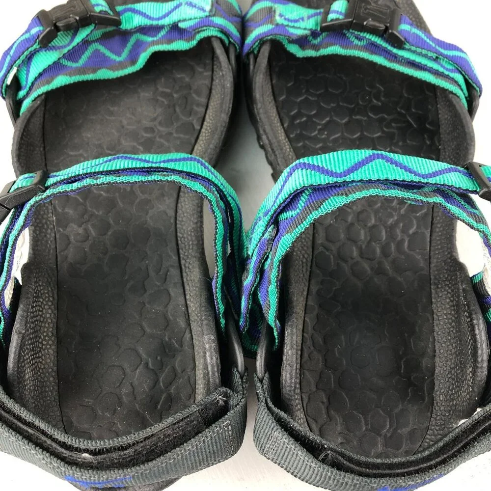 Nike VTG 90's Men's 12 ACG Deschutz+ Blue Green Buckle Outdoor Water Sandals